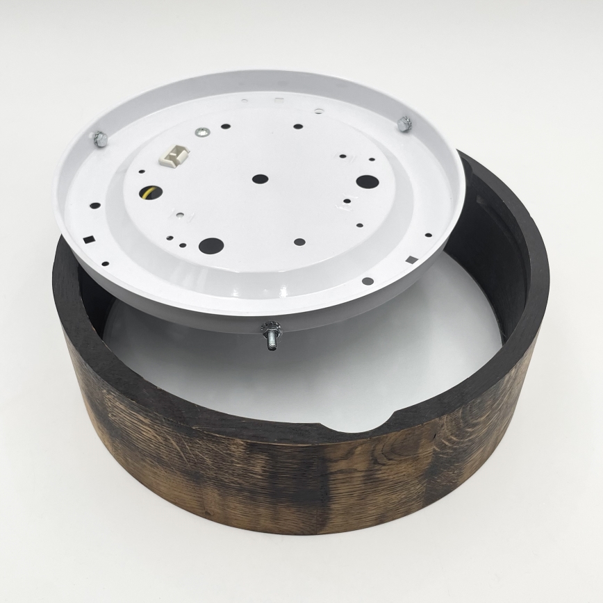 Loftlampe OAK SMOKY 1xE27/15W/230V Ø 27,5 cm eg/mørkebrun