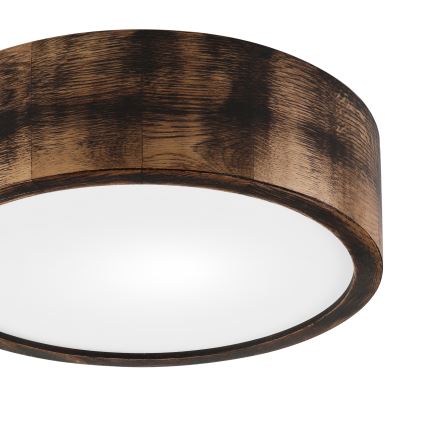 Loftlampe OAK SMOKY 1xE27/15W/230V Ø 27,5 cm eg/mørkebrun