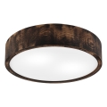 Loftlampe OAK SMOKY 2xE27/15W/230V ø 37,5 cm eg/mørkebrun