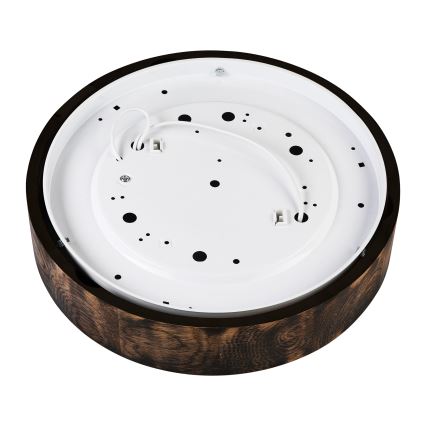 Loftlampe OAK SMOKY 2xE27/15W/230V ø 37,5 cm eg/mørkebrun