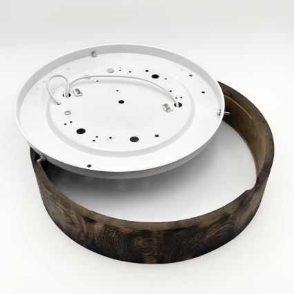 Loftlampe OAK SMOKY 2xE27/15W/230V ø 37,5 cm eg/mørkebrun