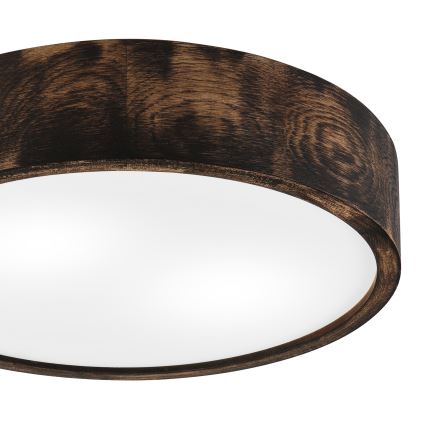 Loftlampe OAK SMOKY 2xE27/15W/230V ø 37,5 cm eg/mørkebrun
