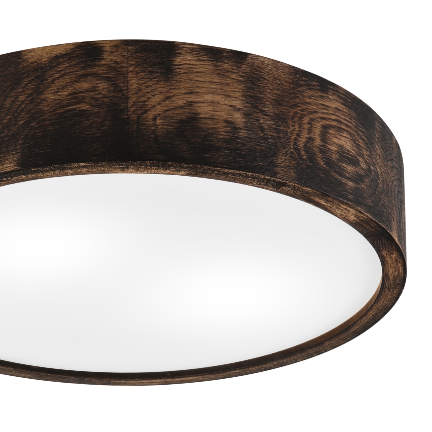 Loftlampe OAK SMOKY 2xE27/15W/230V ø 37,5 cm eg/mørkebrun