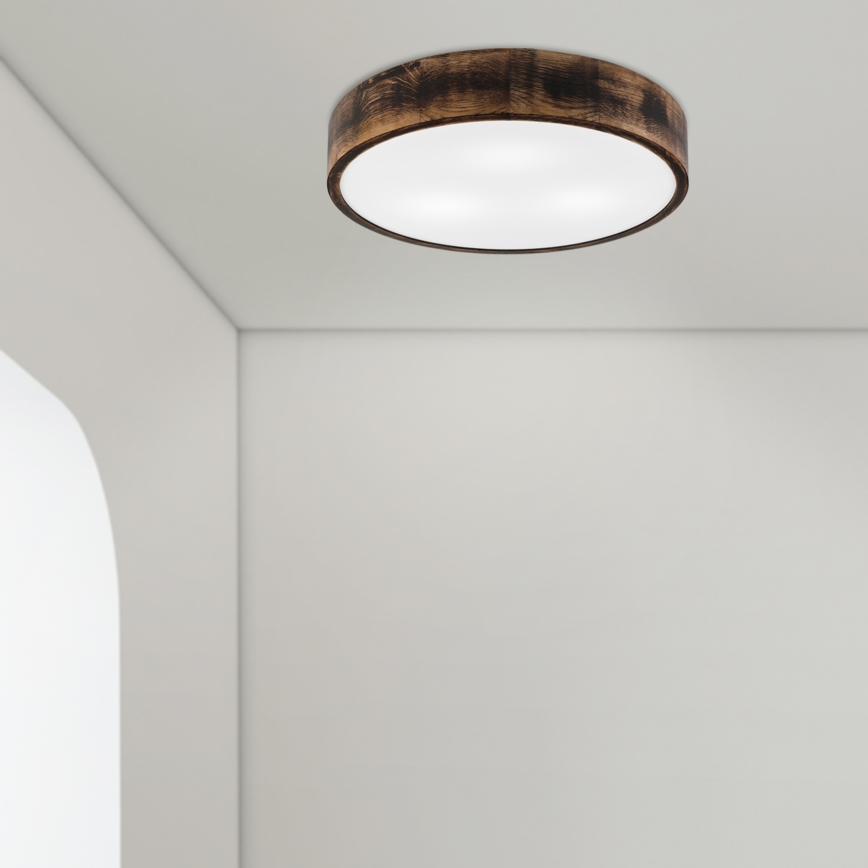 Loftlampe OAK SMOKY 3xE27/15W/230V Ø 47,5 cm eg/mørkebrun