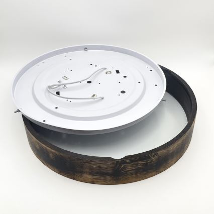 Loftlampe OAK SMOKY 3xE27/15W/230V Ø 47,5 cm eg/mørkebrun