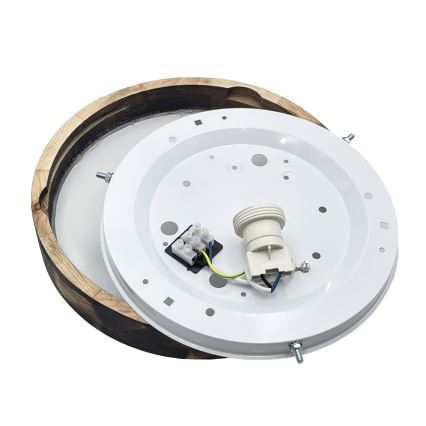 Loftlampe OAK SMOKY SLIM, 1x E27/15W/230V, Ø 27 cm, eg/mørkebrun