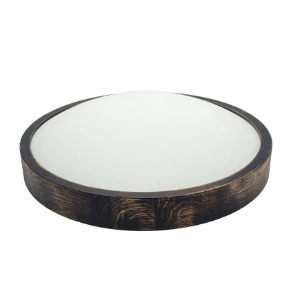 Loftlampe OAK SMOKY SLIM 2xE27/15W/230V Ø 37 cm eg/mørkebrun