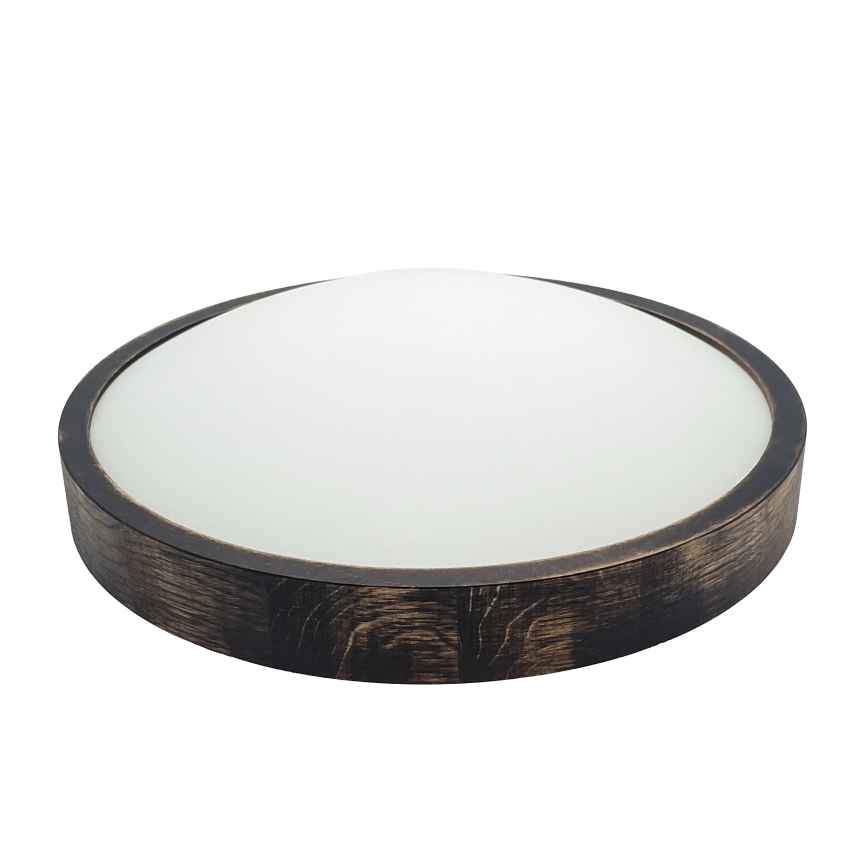 Loftlampe OAK SMOKY SLIM 2xE27/15W/230V Ø 37 cm eg/mørkebrun