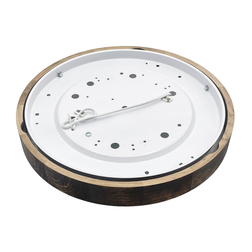 Loftlampe OAK SMOKY SLIM 2xE27/15W/230V Ø 37 cm eg/mørkebrun