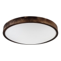 Loftlampe OAK SMOKY SLIM 3xE27/15W/230V Ø 47 cm eg/mørkebrun