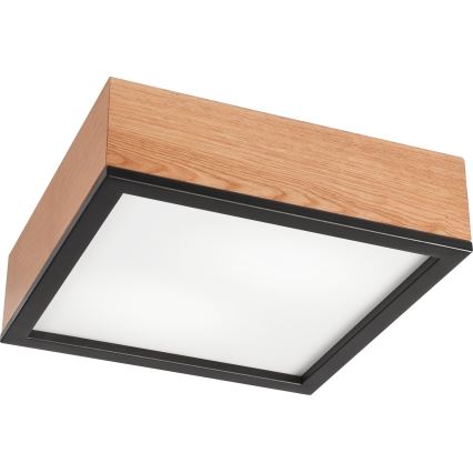 Loftlampe OAK SQUARE 2xE27/15W/230V 31x31 cm eg/sort