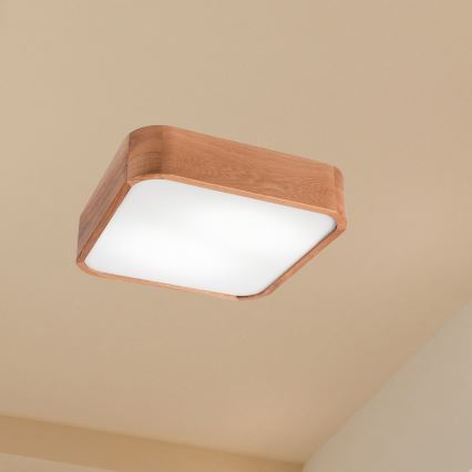 Loftlampe OAK SQUARE 2xE27/15W/230V 35x35 cm eg