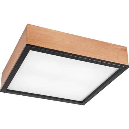 Loftlampe OAK SQUARE 4xE27/15W/230V 39x39 cm eg/sort