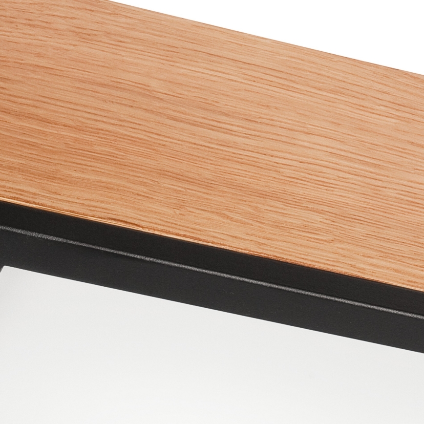 Loftlampe OAK SQUARE 4xE27/15W/230V 39x39 cm eg/sort
