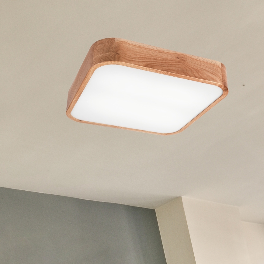 Loftlampe OAK SQUARE 4xE27/15W/230V 45x45 cm eg