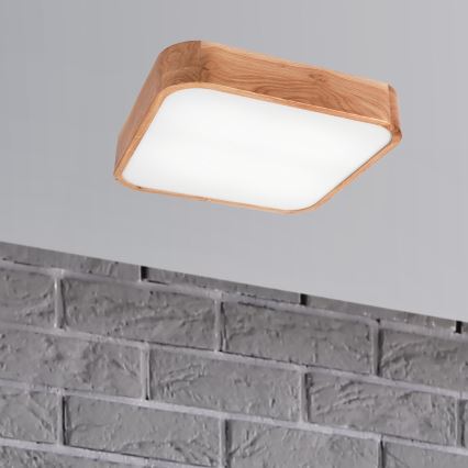 Loftlampe OAK SQUARE 4xE27/15W/230V 45x45 cm eg