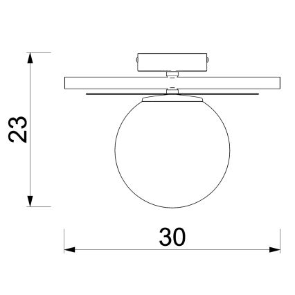 Loftlampe ORBITAL 1xE27/15W/230V hvid/brun/sort