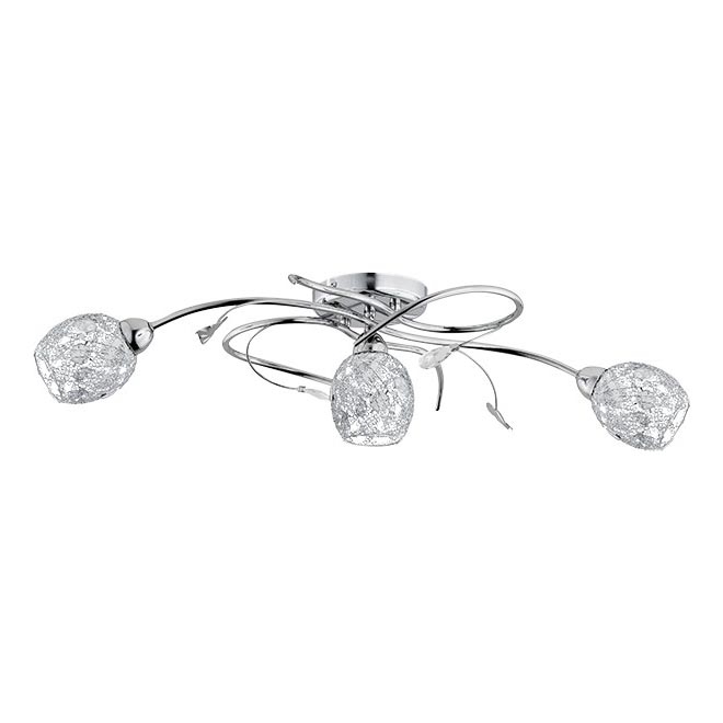 Loftlampe ORLEAN 3xE14/10W/230V skinnende krom