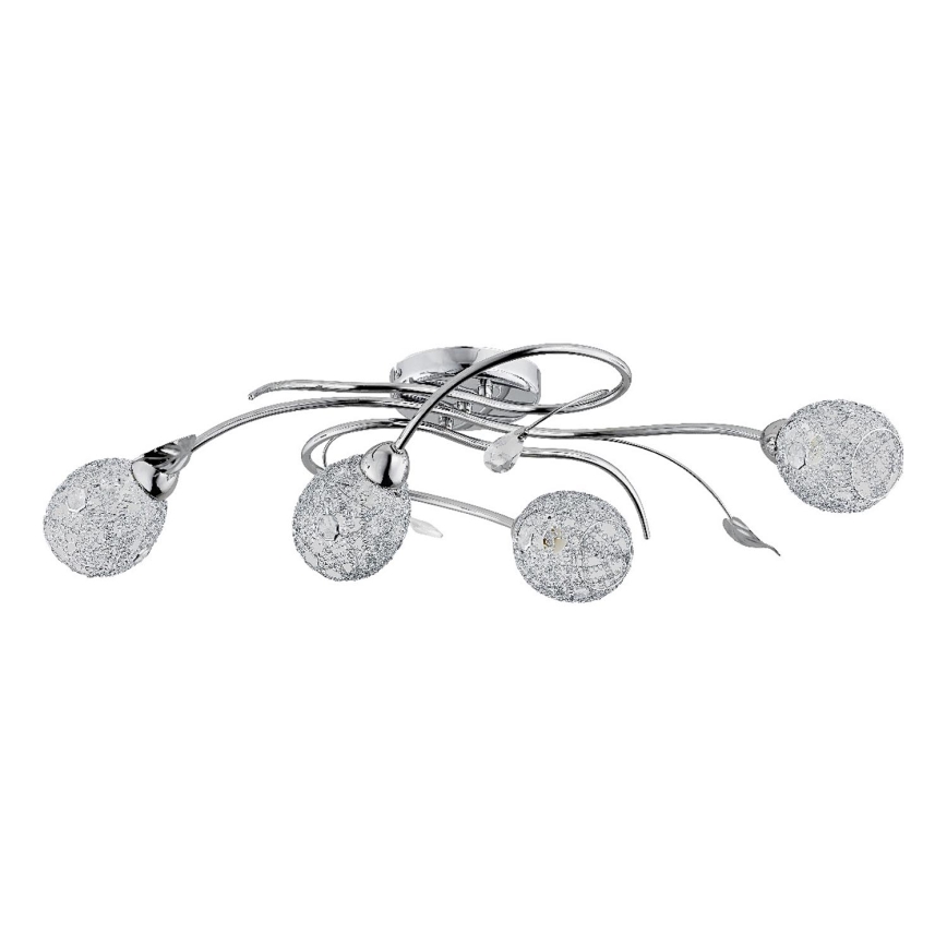 Loftlampe ORLEAN 4xE14/10W/230V skinnende krom