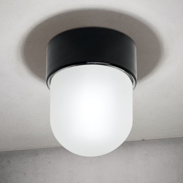 Loftlampe OSTIA 1xE27/40W/230V Ø 9,8 cm sort