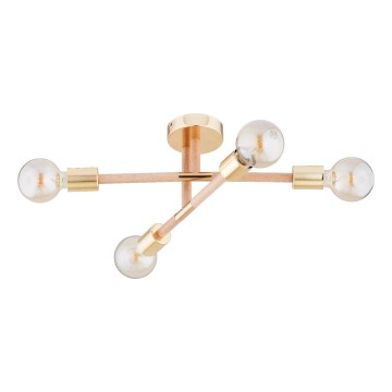 Loftlampe OTELLO 4xE27/15W/230V guldfarvet/beige