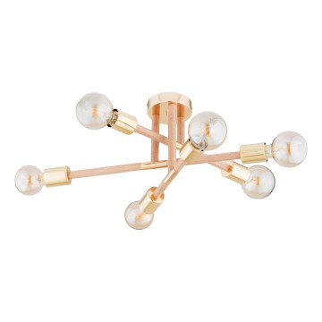Loftlampe OTELLO 6xE27/15W/230V guldfarvet/beige