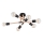 Loftlampe OTELLO 6xE27/15W/230V sort/beige