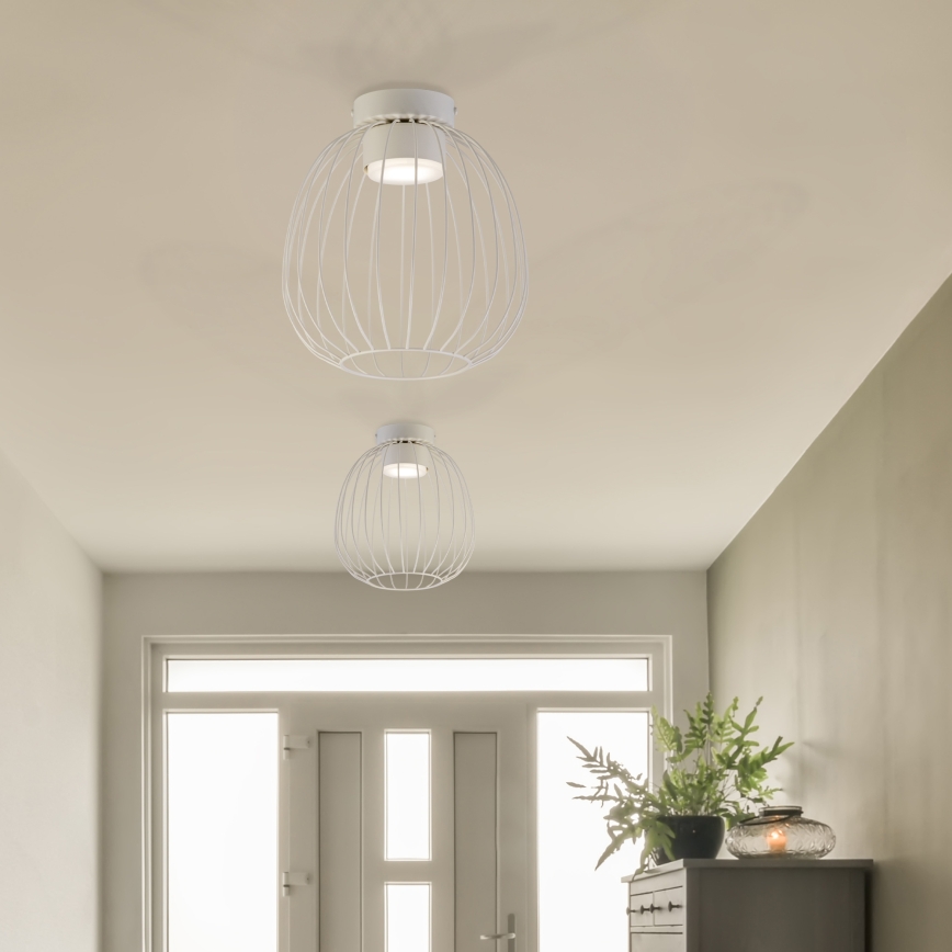 Loftlampe OVELLA 1xGX53/10W/230V Ø 25 cm cremefarvet