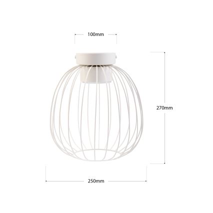 Loftlampe OVELLA 1xGX53/10W/230V Ø 25 cm cremefarvet