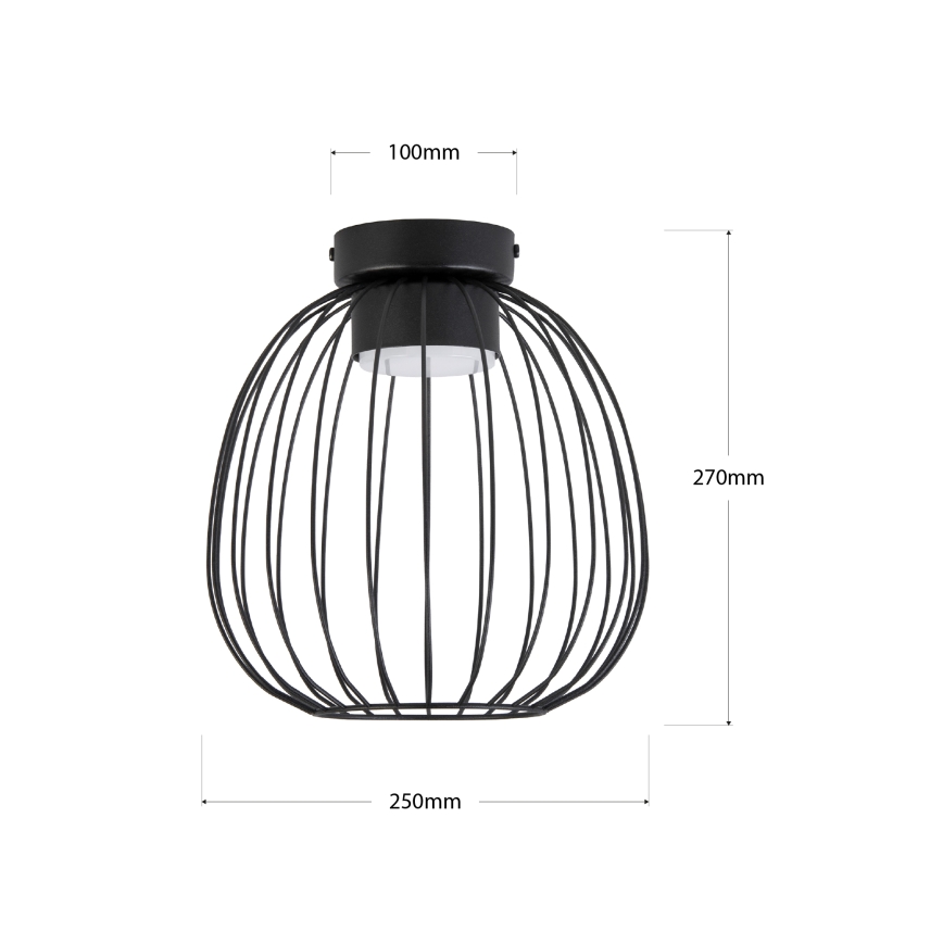 Loftlampe OVELLA 1xGX53/10W/230V Ø 25 cm sort