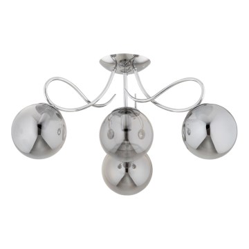 Loftlampe OXA 4xE14/10W/230V skinnende krom
