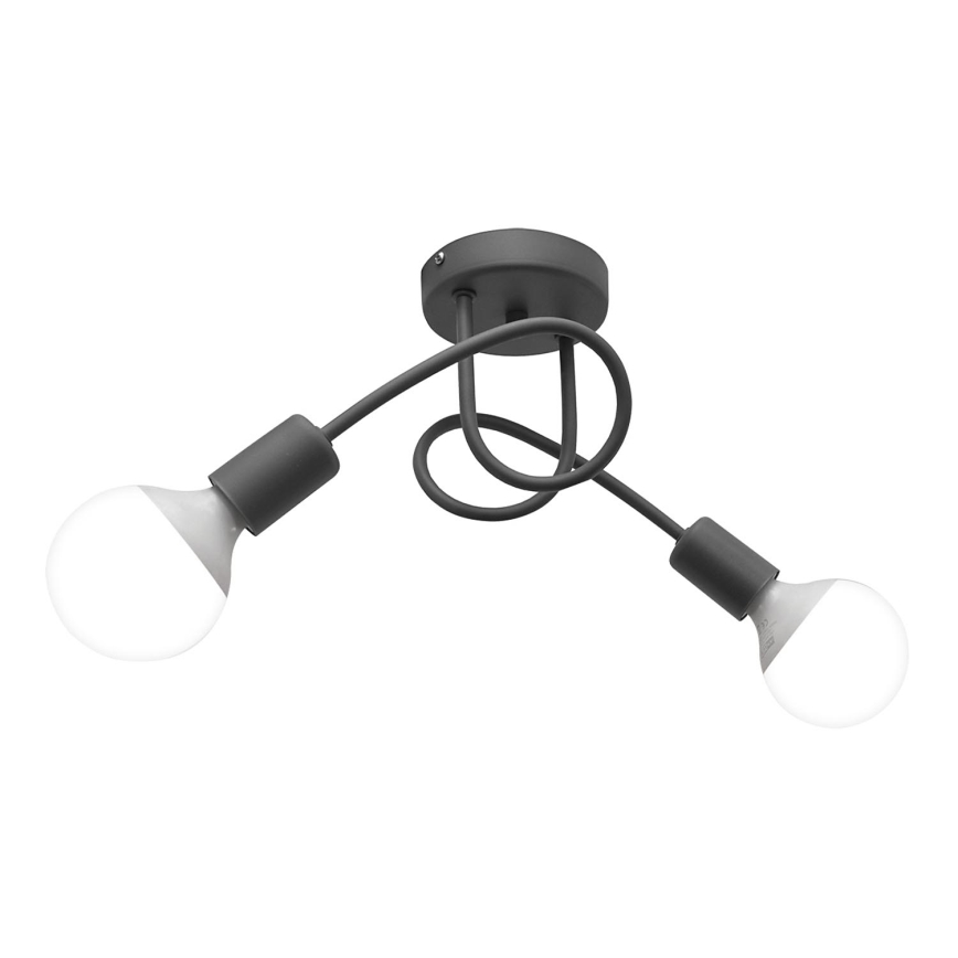 Loftlampe OXFORD 2xE27/15W/230V grå