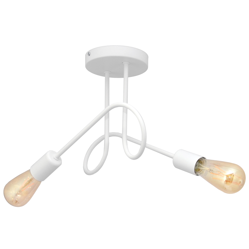 Loftlampe OXFORD 2xE27/15W/230V hvid