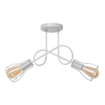 Loftlampe OXFORD 2xE27/15W/230V hvid