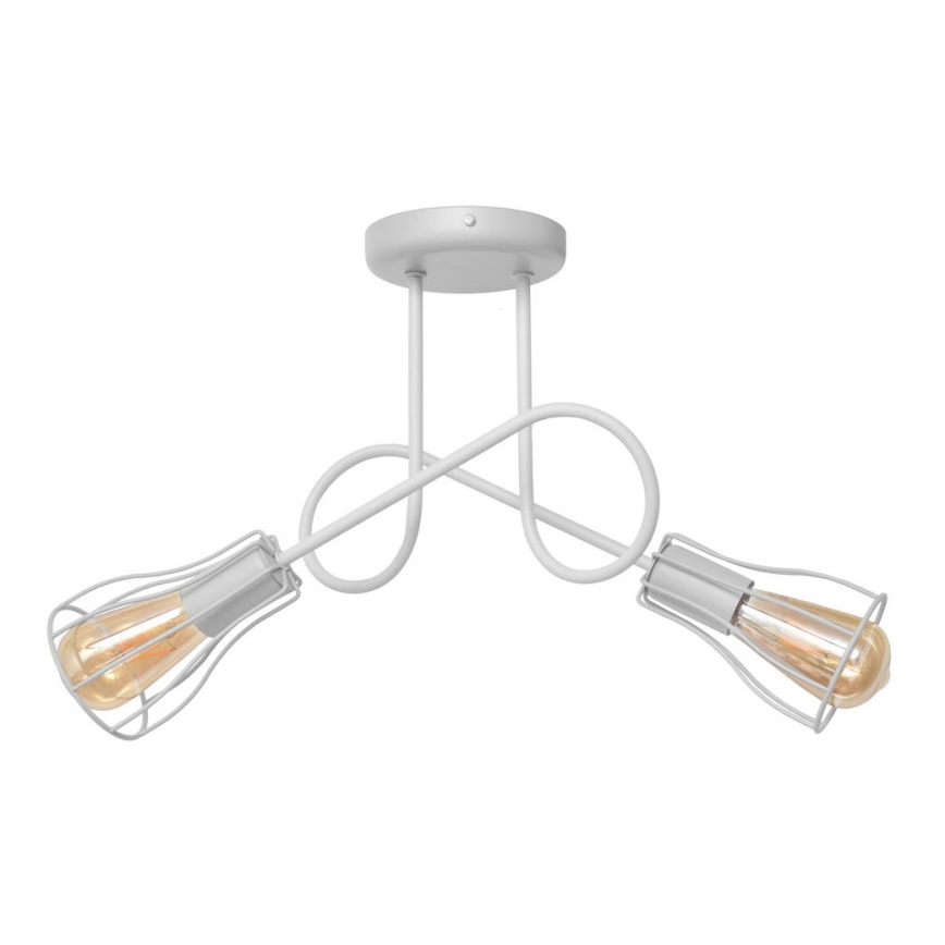 Loftlampe OXFORD 2xE27/15W/230V hvid