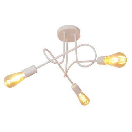 Loftlampe OXFORD 3xE27/15W/230V hvid