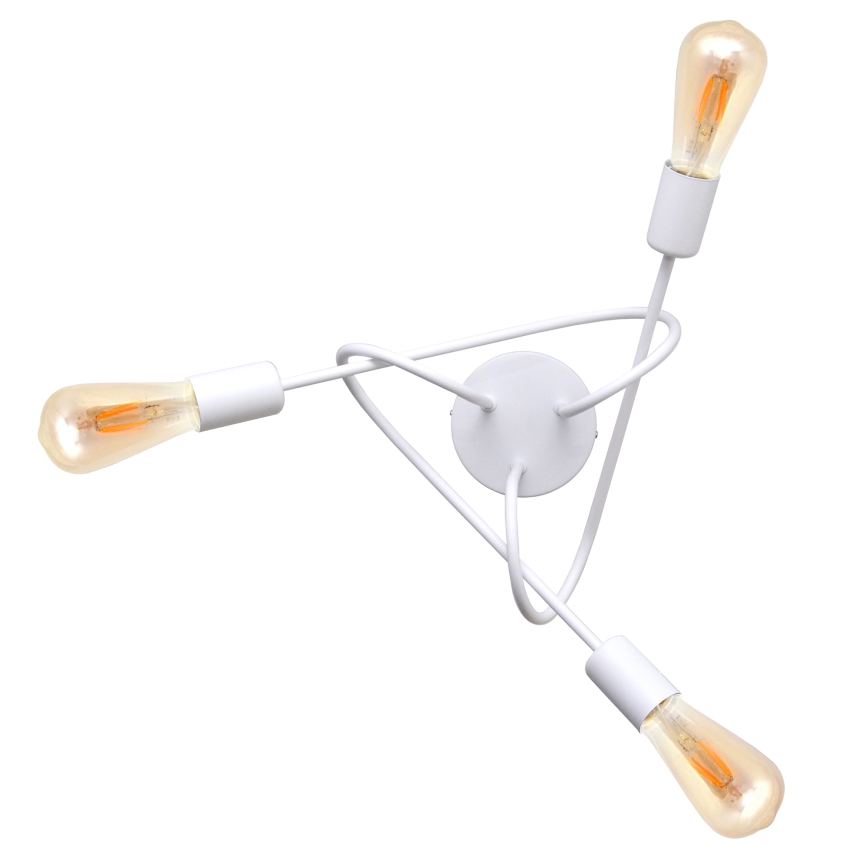 Loftlampe OXFORD 3xE27/15W/230V hvid