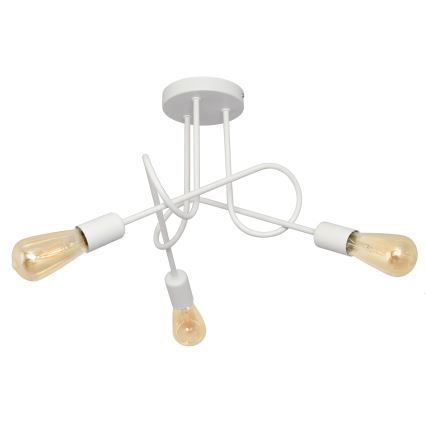 Loftlampe OXFORD 3xE27/15W/230V hvid