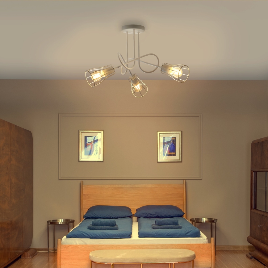 Loftlampe OXFORD 3xE27/15W/230V hvid