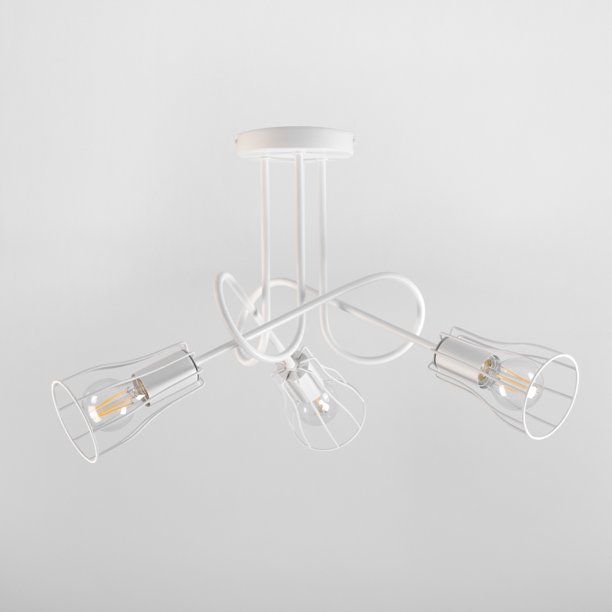 Loftlampe OXFORD 3xE27/15W/230V hvid