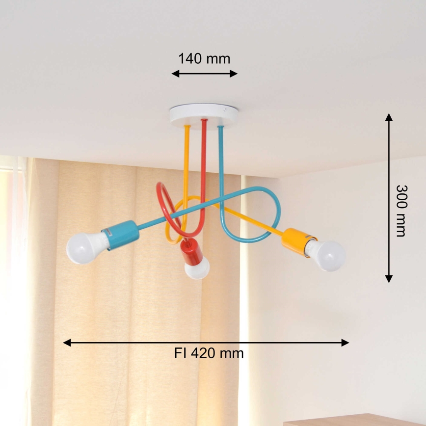 Loftlampe OXFORD 3xE27/15W/230V