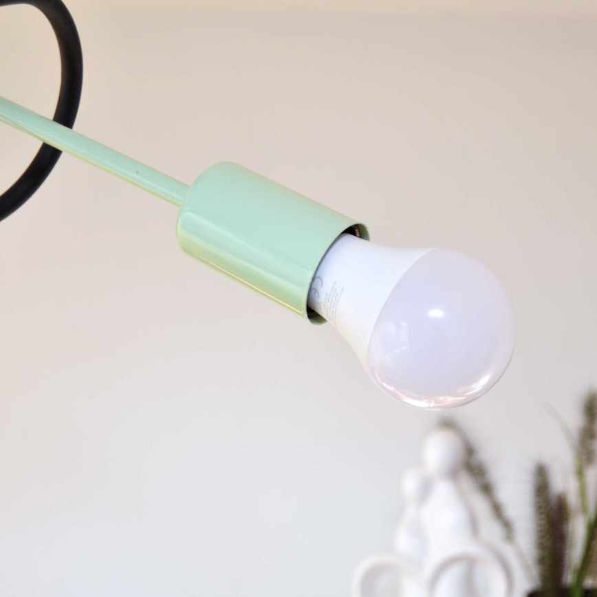 Loftlampe OXFORD 4xE27/15W/230V sort/grøn