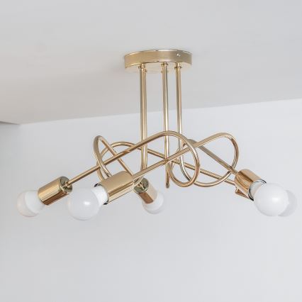 Loftlampe OXFORD 5xE27/15W/230V guld