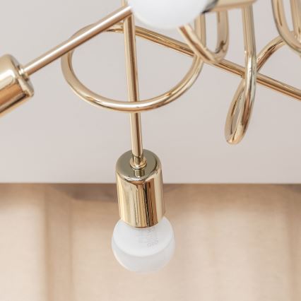 Loftlampe OXFORD 5xE27/15W/230V guld