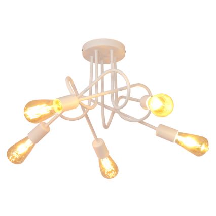 Loftlampe OXFORD 5xE27/15W/230V hvid