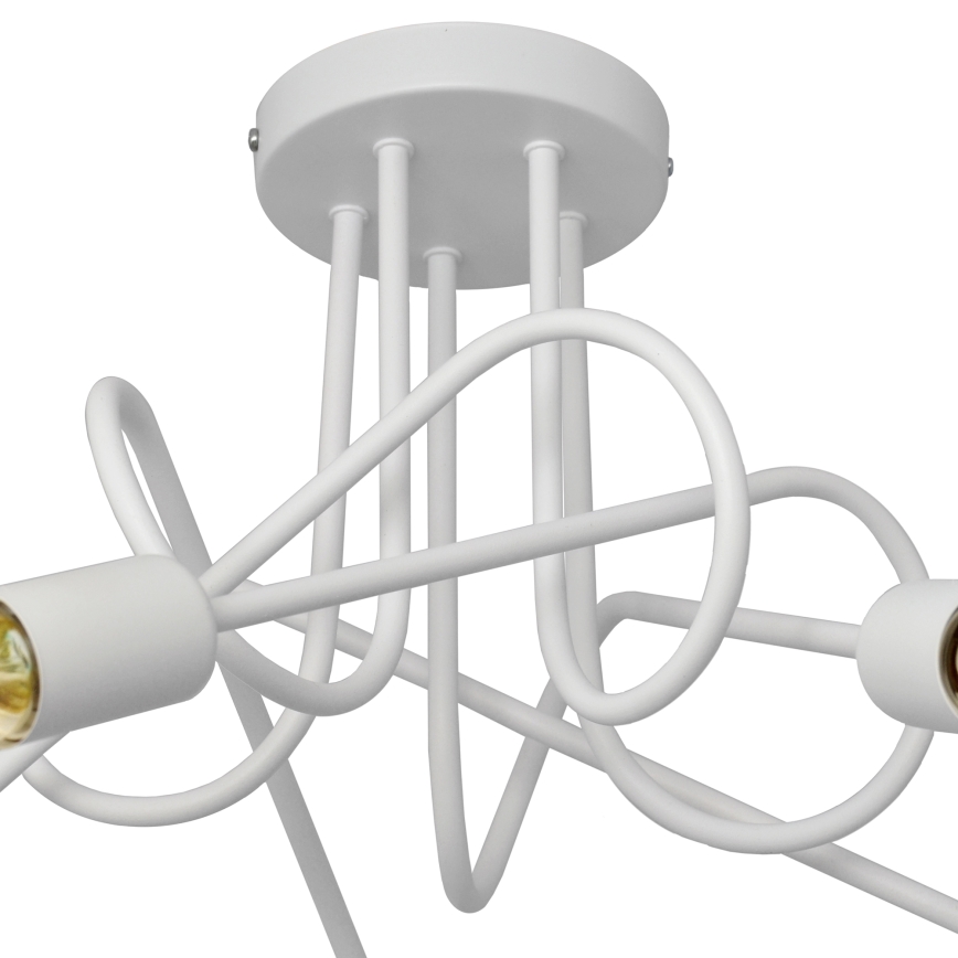 Loftlampe OXFORD 5xE27/15W/230V hvid
