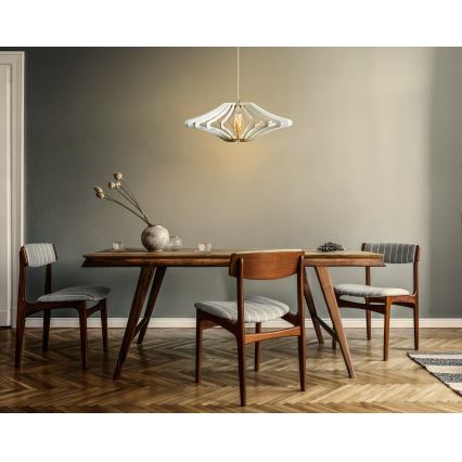 Loftlampe på ledning 1xE27/60W/230V hvid Ø 47 cm hvid