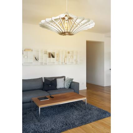Loftlampe på ledning 1xE27/60W/230V hvid Ø 47 cm hvid
