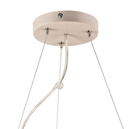 Loftlampe på ledning 3xE27/60W/230V ? 47 cm fyrretræ