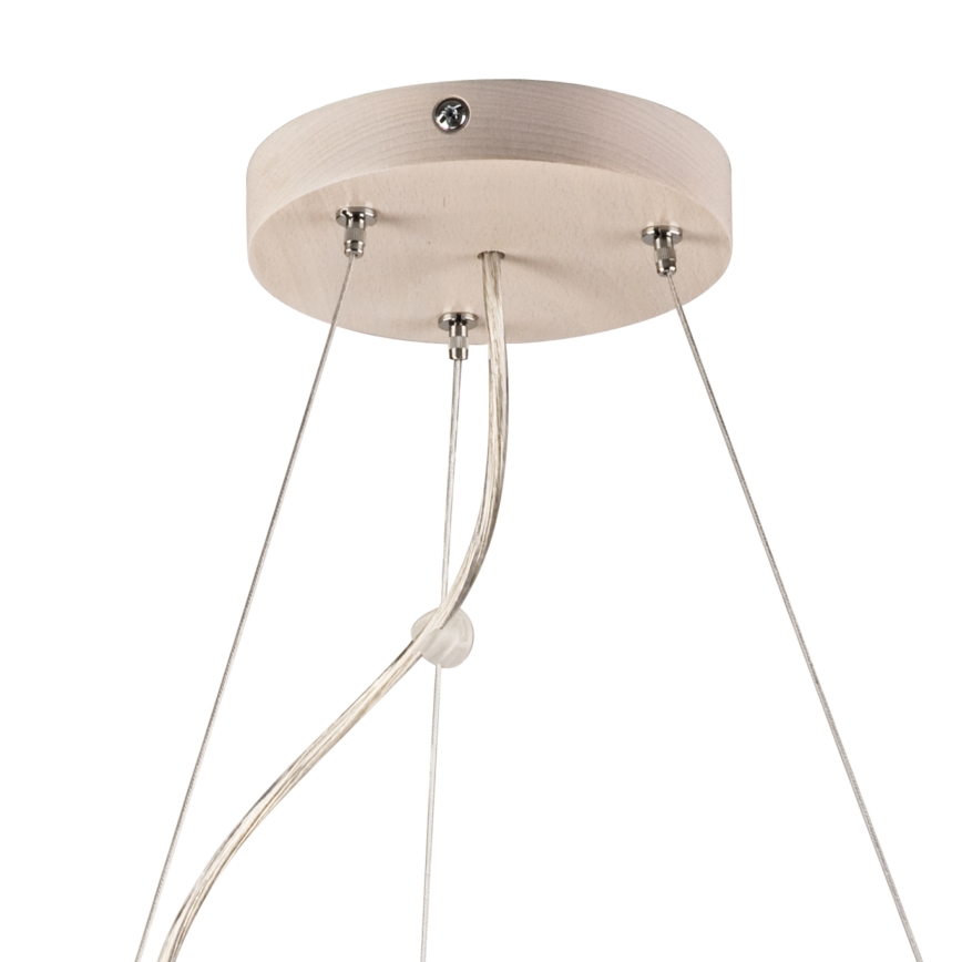 Loftlampe på ledning 3xE27/60W/230V ? 47 cm fyrretræ